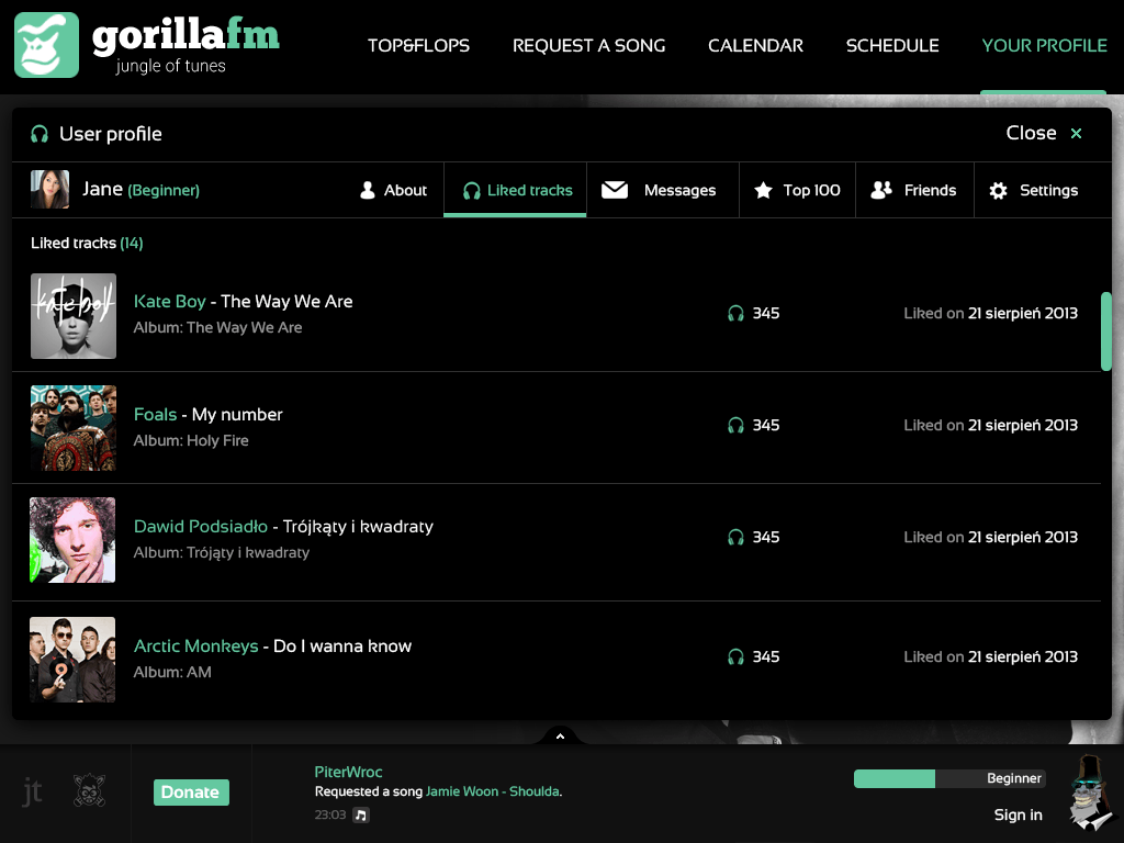 GorillaFM screenshot