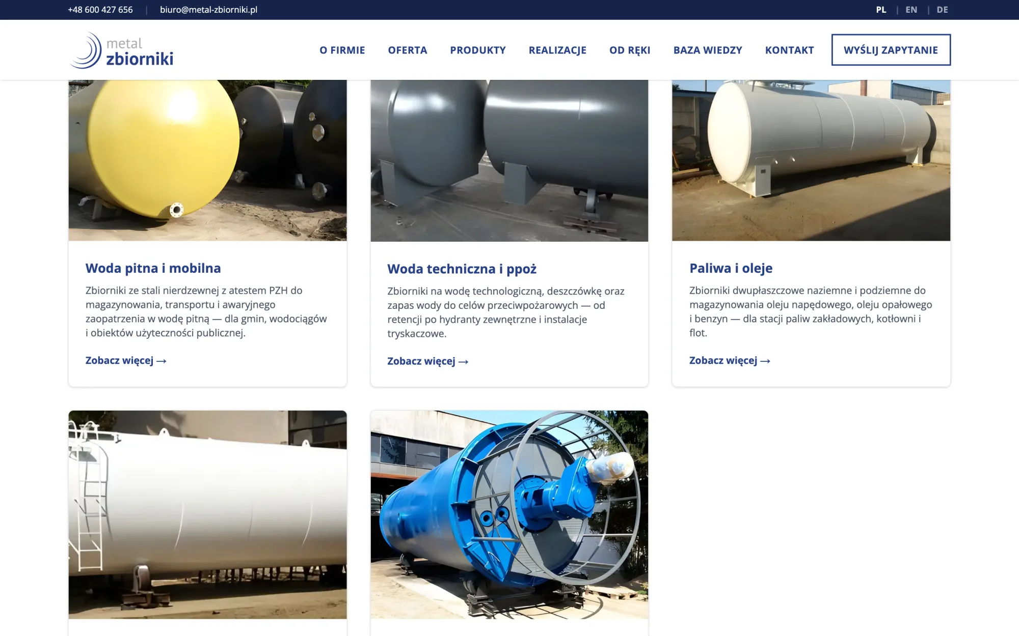 Przebudowany katalog działa na Payload CMS — po polsku, angielsku i niemiecku.