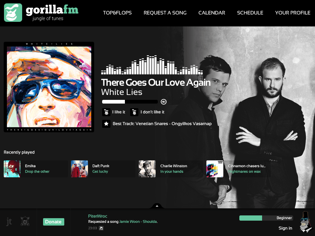 GorillaFM — An interactive online radio station